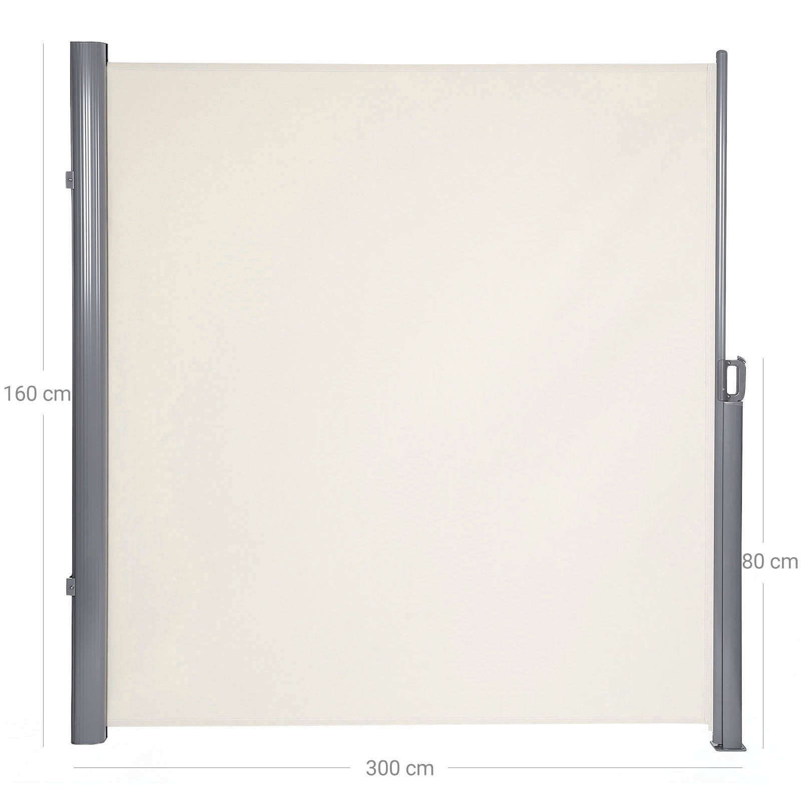 Side Awning - Fabric - Smoky Grey - TÜV SÜD GS Certified