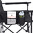 Foldable Camping Chair - Durable Fabric - Black - Features 3-Pocket Design
