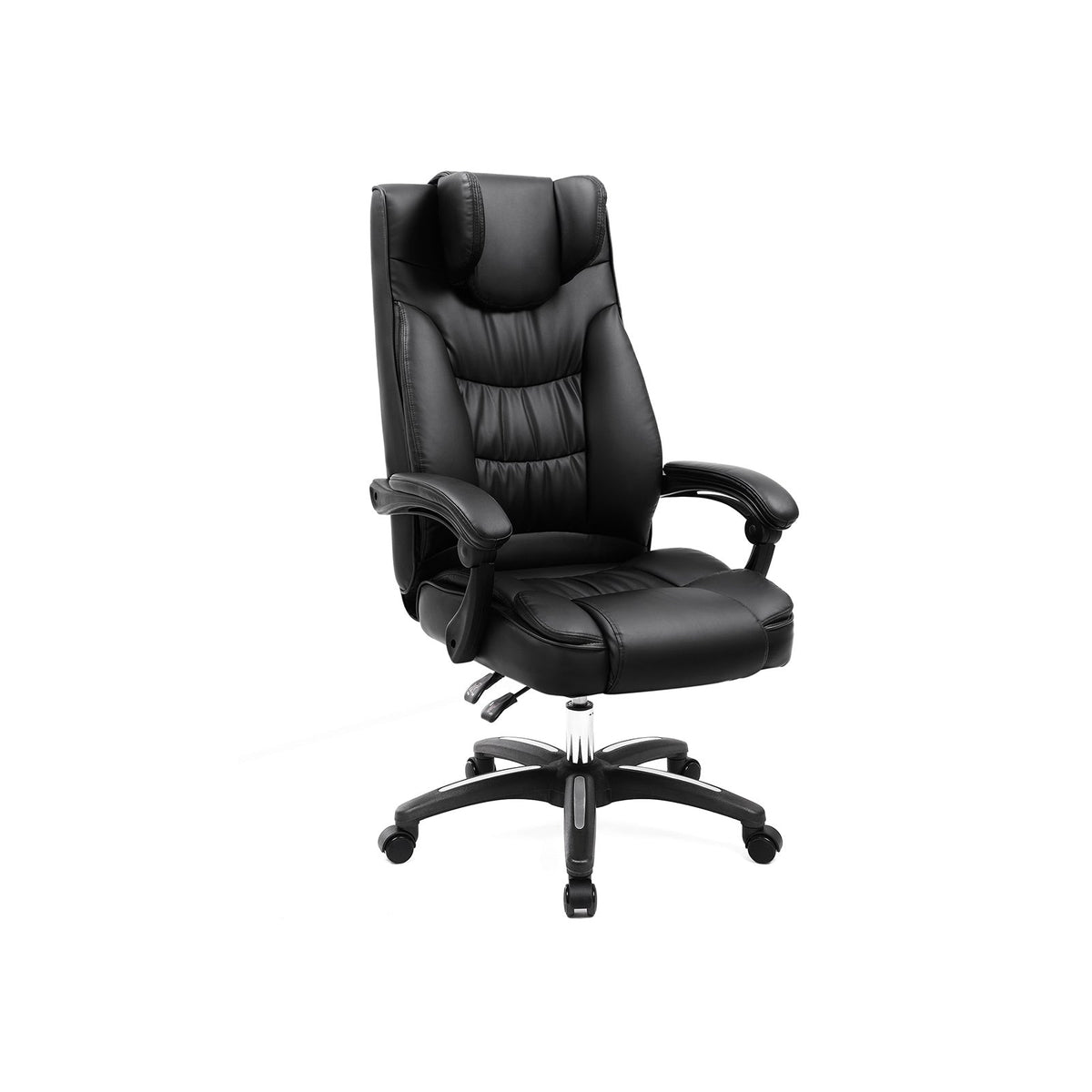 Ergonomic Executive Chair – Adjustable Seat Height – Adjustable Headrest – Smooth-Rolling Castors – Five-Star Base