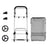 Foldable Shopping Cart - Grey - Solid Material