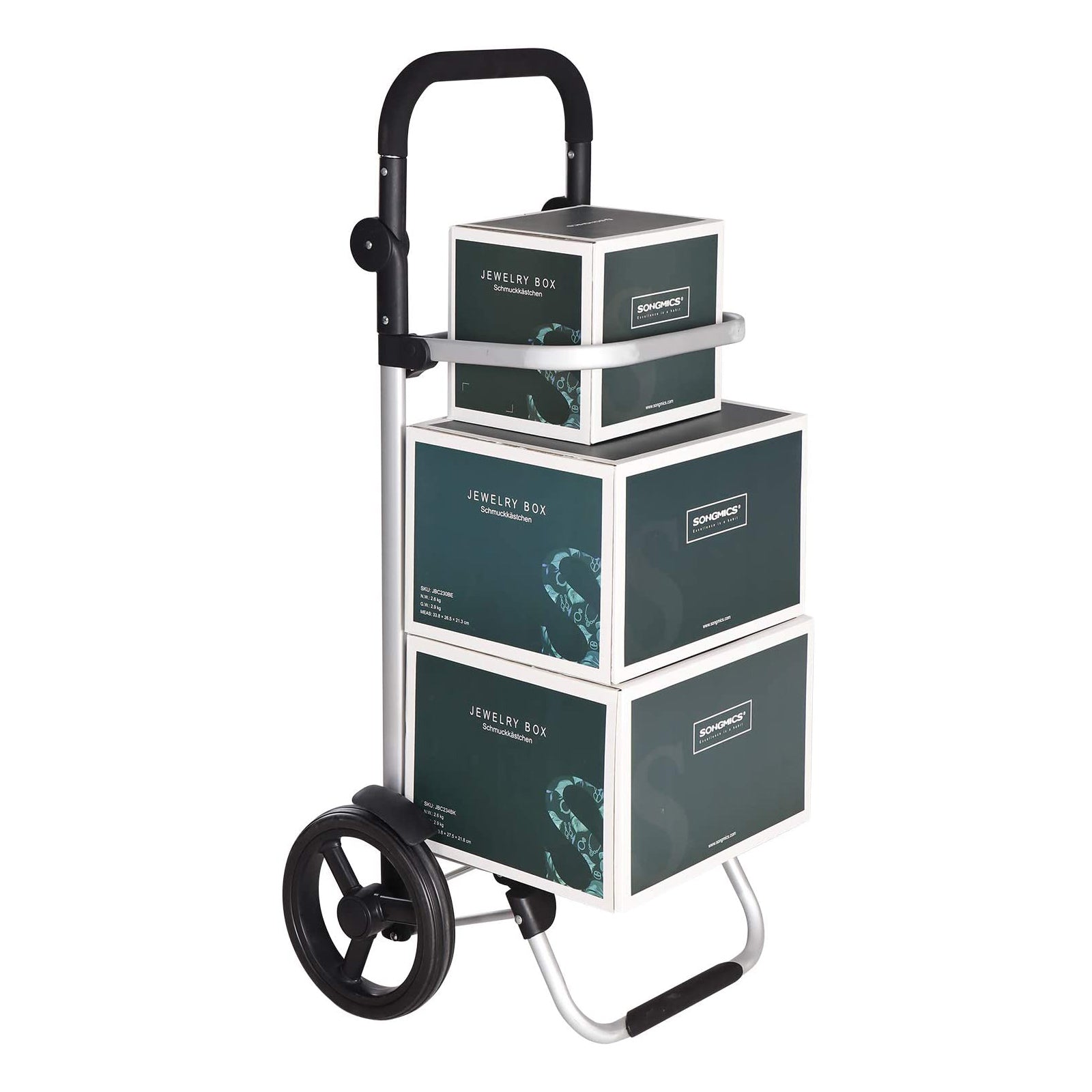 Foldable Shopping Cart - Grey - Solid Material