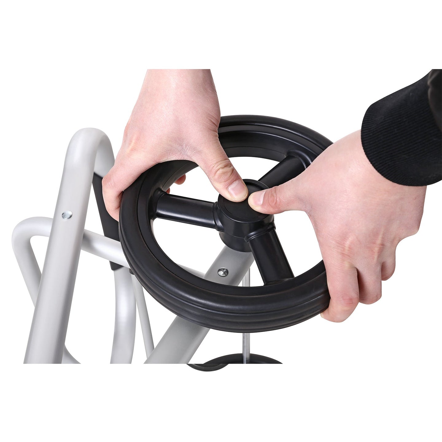 Foldable Shopping Cart - Grey - Solid Material