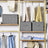 Foldable Storage Basket - Fabric - Grey - Lidded with Handles