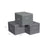 Foldable Storage Basket - Fabric - Grey - Lidded with Handles