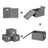 Foldable Storage Boxes Set - Fabric - Grey - Includes Clear Front Window and Lid