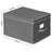Foldable Storage Boxes Set - Fabric - Grey - Includes Clear Front Window and Lid