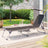 Foldable Sun Lounger - Lightweight Fabric - Dark Grey - Adjustable Backrest with Headrest and Sunshade