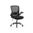 Mesh Office Chair - Fabric - Black - Ergonomic with Folding Armrests and Adjustable Lumbar Support