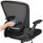 Mesh Office Chair - Fabric - Black - Ergonomic with Folding Armrests and Adjustable Lumbar Support