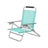 Folding Beach Chair - Breathable Fabric - Blue - 4-Position Reclining Backrest