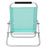 Folding Beach Chair - Breathable Fabric - Blue - 4-Position Reclining Backrest