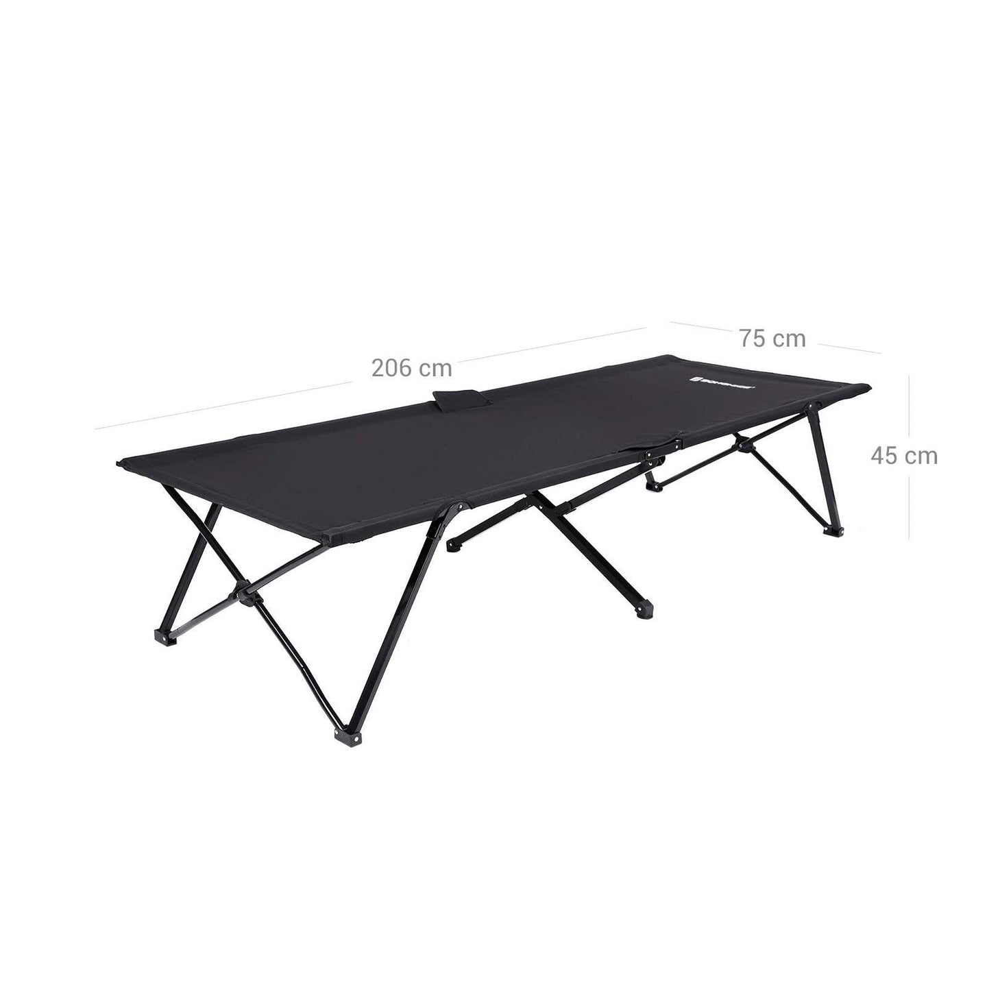 Folding Guest Bed - Metal - Black - Extra Large