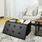 Folding Pouffe Ottoman - Fabric - Black - 80 Litre Storage Capacity