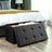 Folding Pouffe Ottoman - Fabric - Black - 80 Litre Storage Capacity
