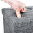 Folding Storage Ottoman - Linen Fabric - Light Grey - Large Size with Storage Compartment