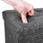 Folding Storage Ottoman - Linen Fabric - Light Grey - Large Size with Storage Compartment