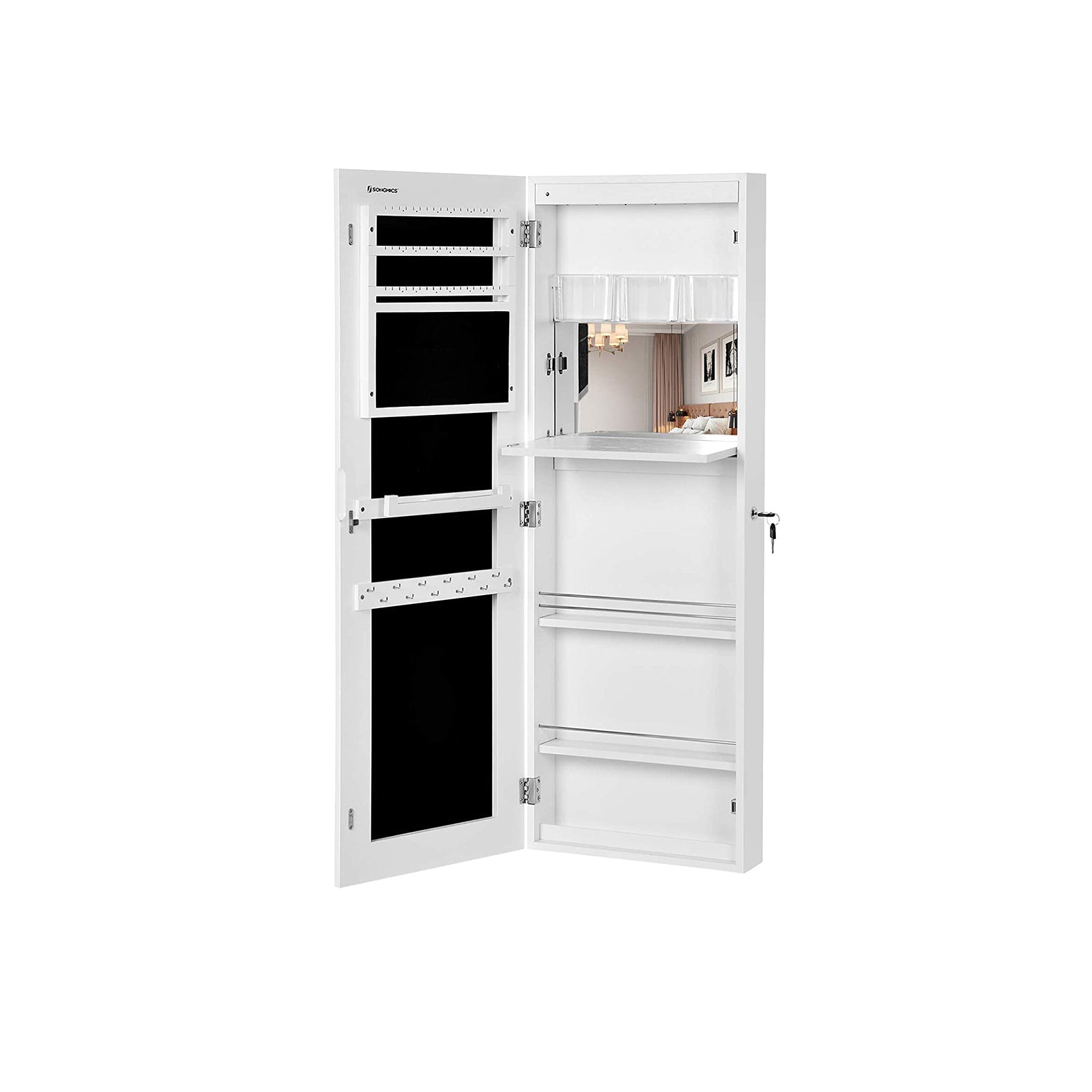 Frameless Jewellery Cabinet - Mirrored
