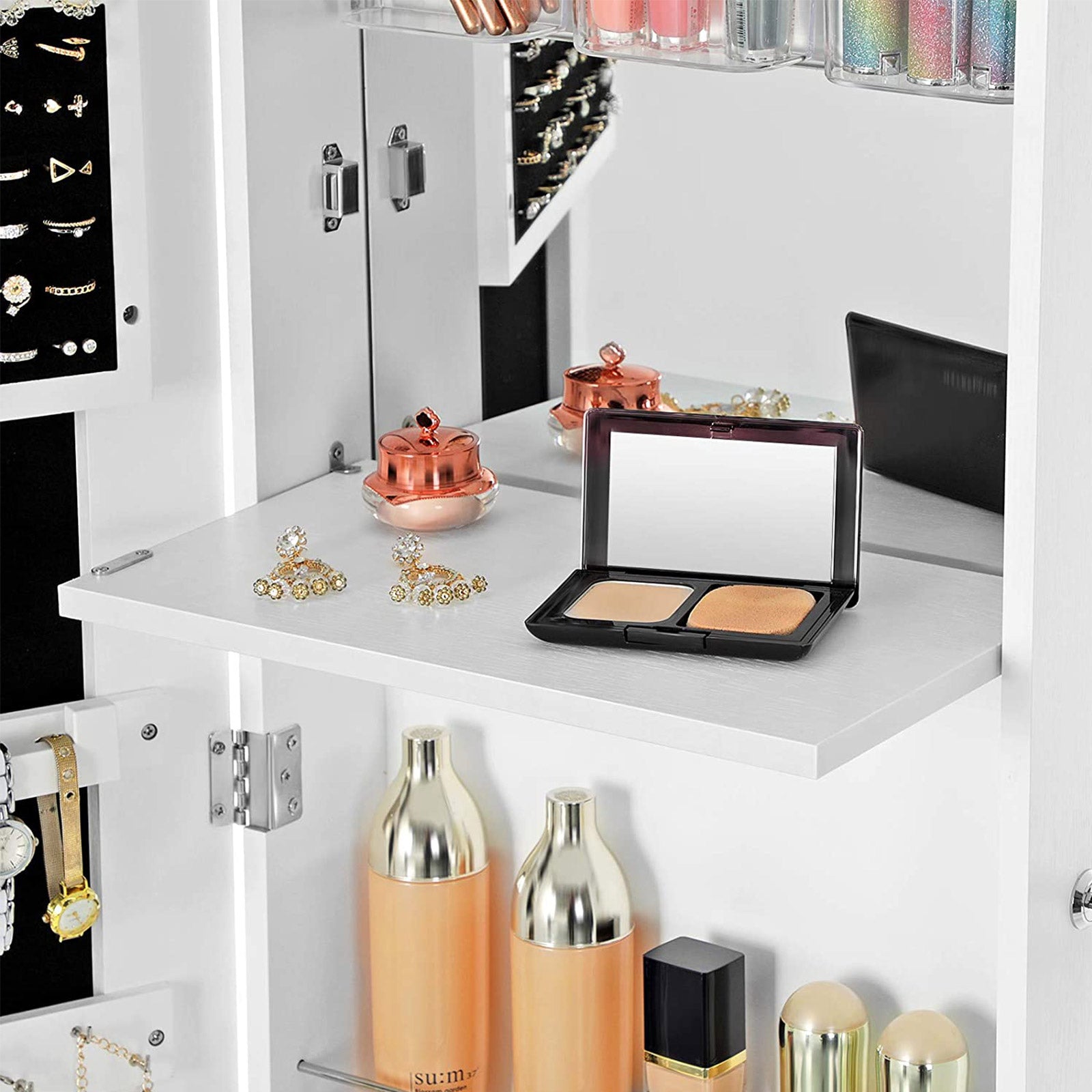 Frameless Jewellery Cabinet - Mirrored