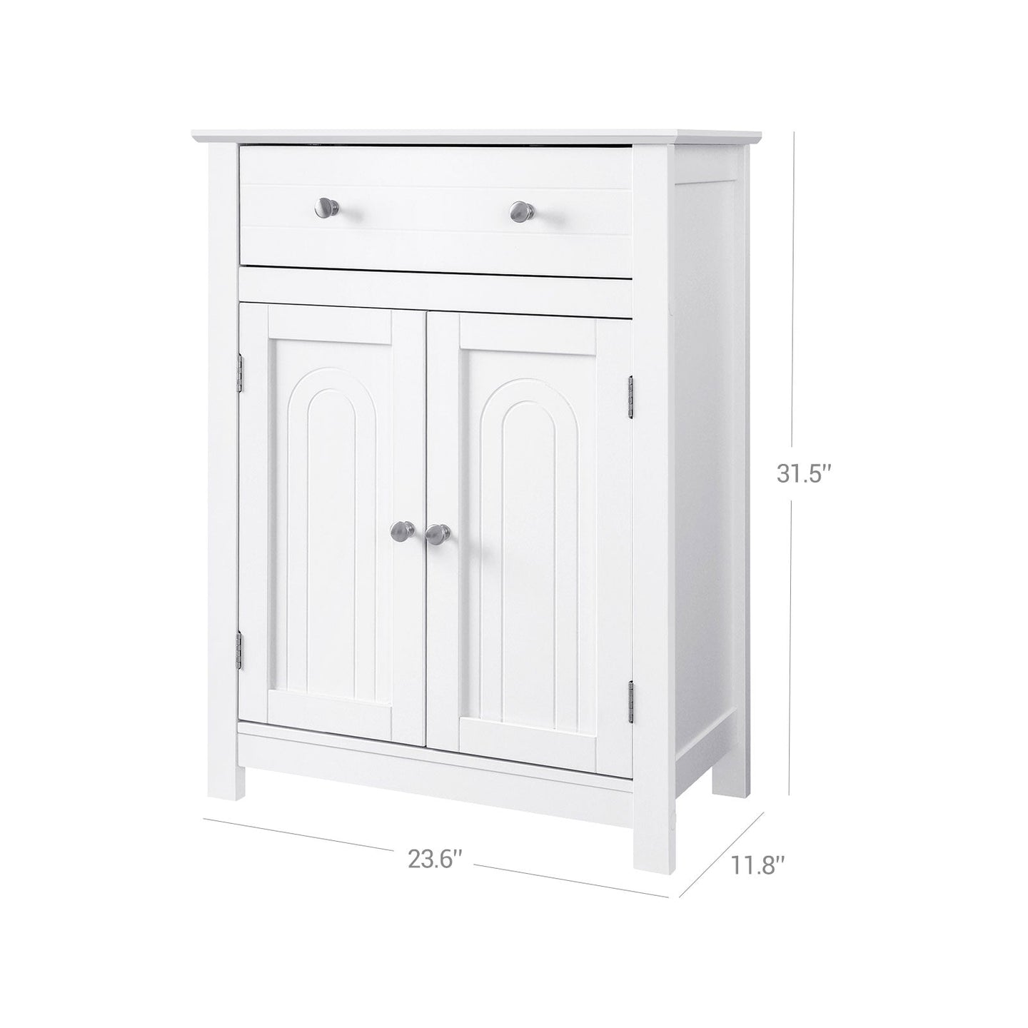 Free Standing Bathroom Cabinet - White - Wooden