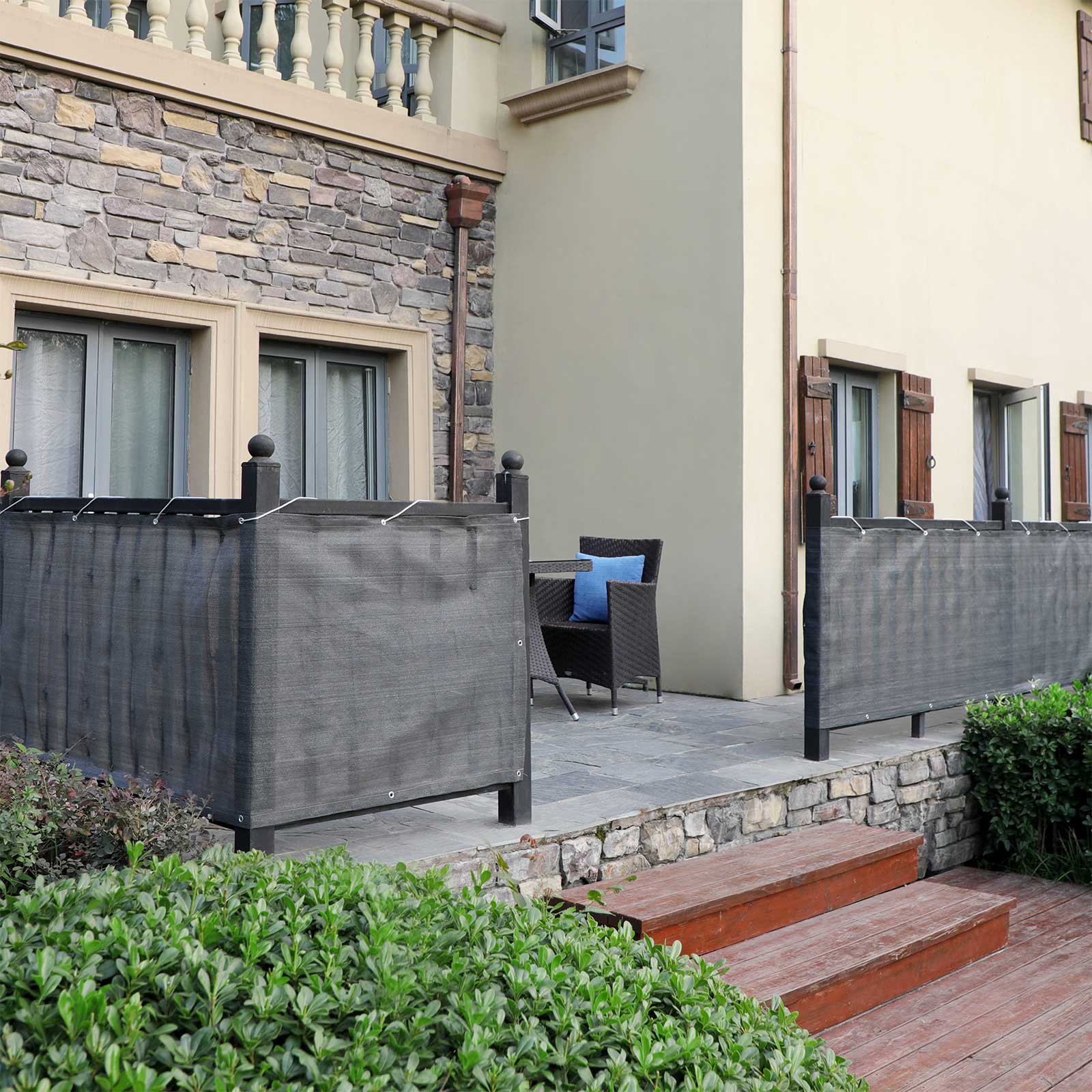 Privacy Screen - 6 x 0.9 m, No Screws - PVC