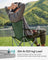 Set of 2 Foldable Camping Chairs - Fabric - Green - Armrests and Cup Holder