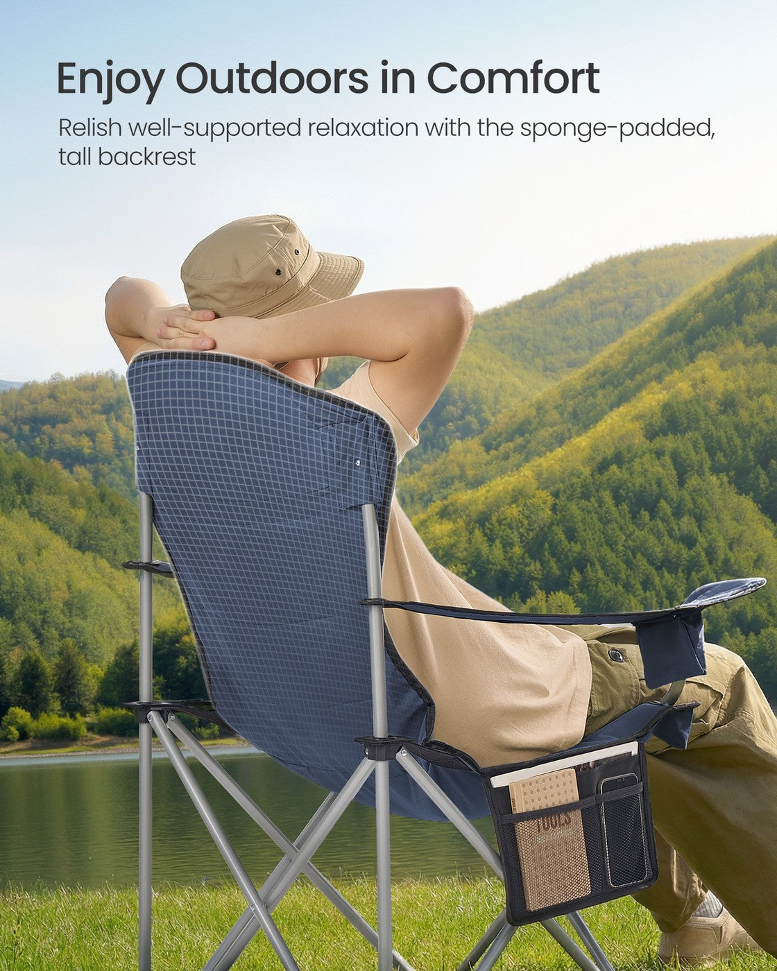 Folding Outdoor Chair - Steel - Portable