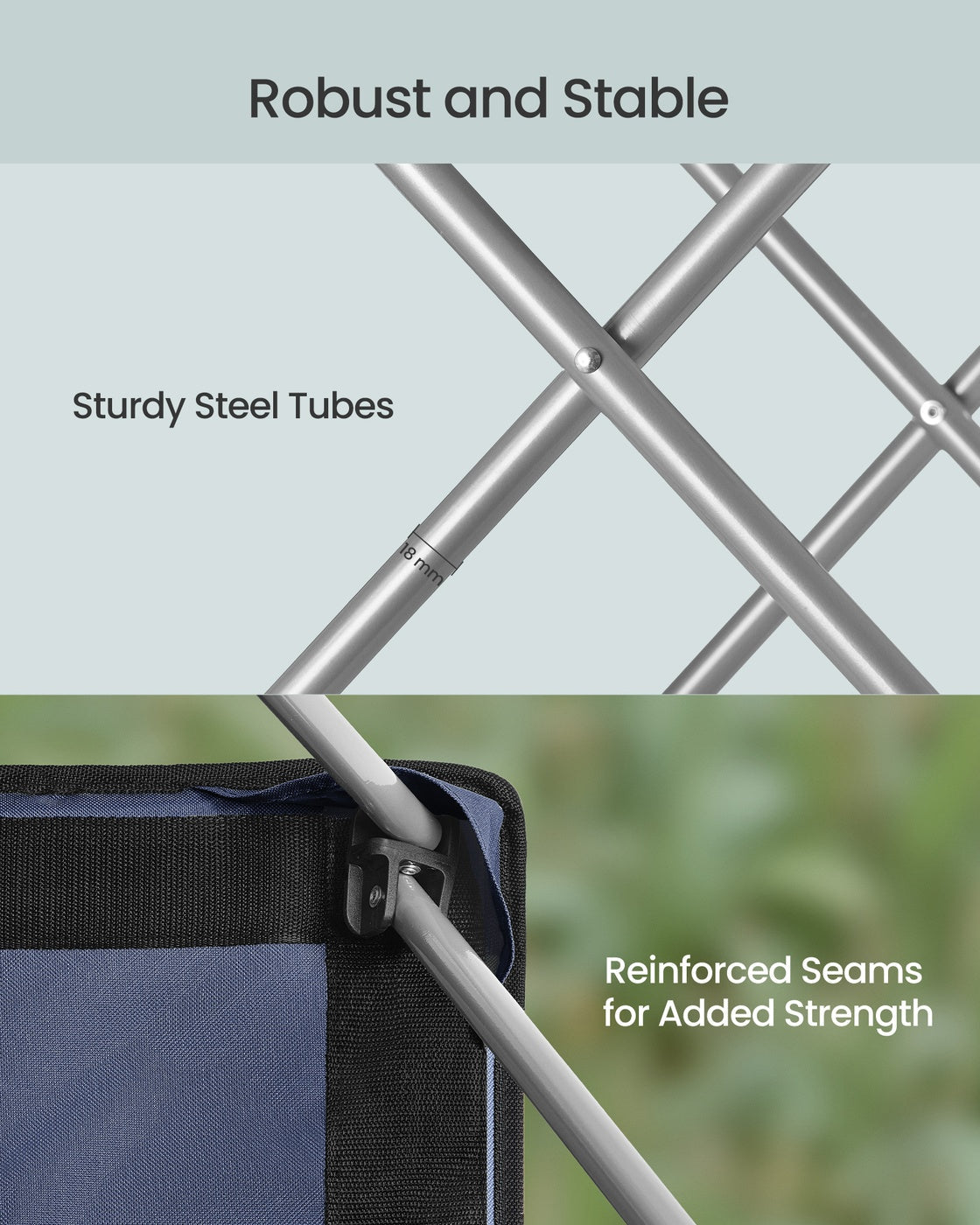 Folding Outdoor Chair - Steel - Portable