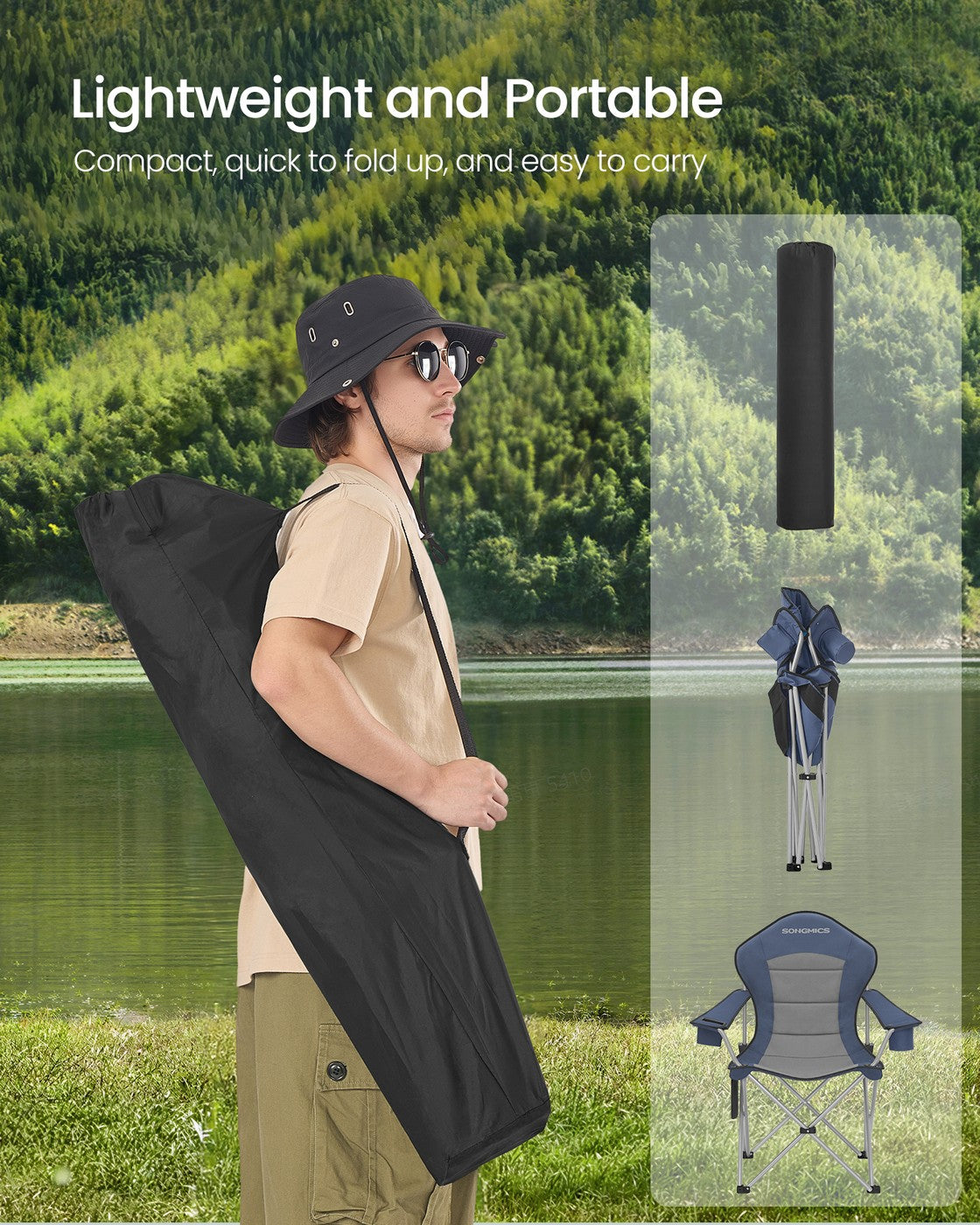 Folding Outdoor Chair - Steel - Portable