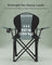 Folding Camping Chair - Fabric - Black and Green - Max Load Capacity 250 kg with Cup Holder