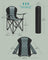 Folding Camping Chair - Fabric - Black and Green - Max Load Capacity 250 kg with Cup Holder