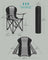 Foldable Camping Chair - Fabric - Black and Grey - Max. Load Capacity 250 kg with Cup Holder