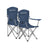 Set of 2 Heavy Duty Folding Camping Chairs - Fabric - Slate Grey - Comfortable with Cup Holder