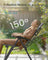 Reclining Camping Chair - 27.6D x 23.6W x 43.3H - Foam - Padded Seat