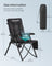 Reclining Camping Chair - 27.6L - Foam - Padded Seat