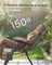 Reclining Camping Chair - 27.6" x 23.4" x 43.3" - Steel - Padded Seat