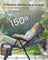 Reclining Camping Chair - 27.6D x 23.4W x 43.3H - Foam - Padded Seat