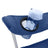 Set of 2 Folding Camping Chairs - Fabric - Dark Blue - Portable with Armrests and Cup Holder