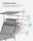 Folding Sun Lounger - Greige - Large Reclining Design with Adjustable Backrest and Sunshade