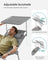 Folding Sun Lounger - Greige - Large Reclining Design with Adjustable Backrest and Sunshade