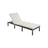 Sunbed - Rattan-Like Surface - Smoky Grey and Black - Reclining Backrest with 5 cm Thick Mattress