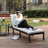 Sunbed - Rattan-Like Surface - Smoky Grey and Black - Reclining Backrest with 5 cm Thick Mattress