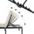 Sunbed - Rattan-Like Surface - Smoky Grey and Black - Reclining Backrest with 5 cm Thick Mattress