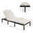 Sunbed - Rattan-Like Surface - Smoky Grey and Black - Reclining Backrest with 5 cm Thick Mattress