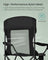 Camping Chairs Set of 2 - Fabric - Ink Black - High Backrest
