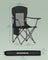 Camping Chairs Set of 2 - Fabric - Ink Black - High Backrest