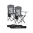Camping Chairs Set of 2 - Fabric - Slate Grey - High Backrest