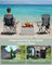 Camping Chairs Set of 2 - Fabric - Slate Grey - High Backrest