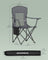 Camping Chairs Set of 2 - Fabric - Slate Grey - High Backrest