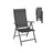Folding Garden Chair - Durable Aluminum - Grey - 8-Angle Reclining Backrest