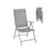 Folding Garden Chair - Aluminum - Grey - 8-Angle Reclining Backrest